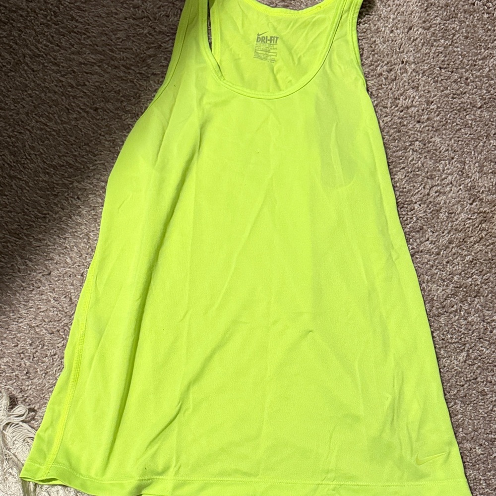 Nike Neon Yellow Dri-FIT Tank Top